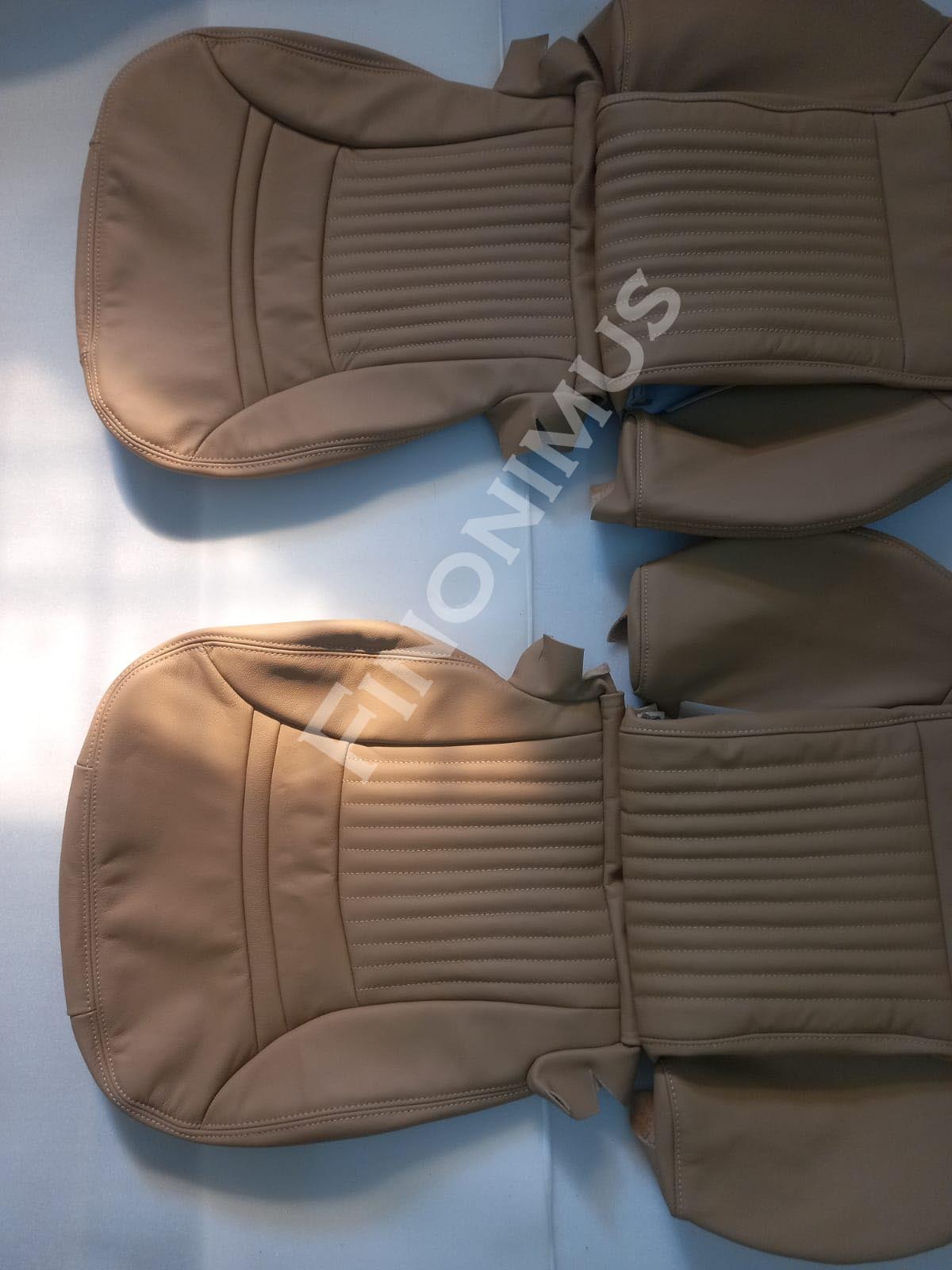 Perfect fit for C5 Corvette Sports seat cover Genuine Leather ; Light Oak (Year 1997 to 2004)