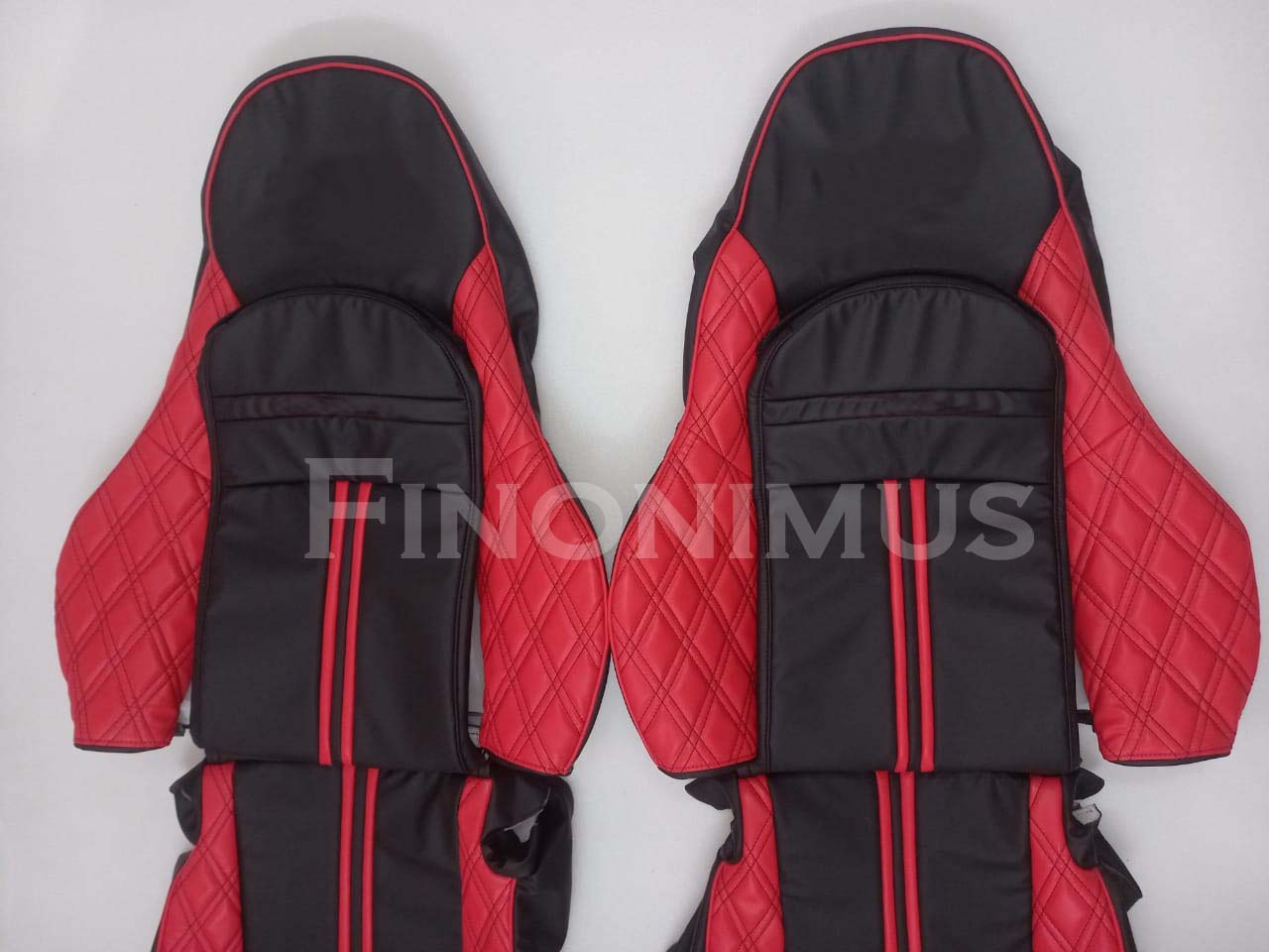Best fit for C5 Corvette Sports seat cover Synthetic leather; Colour Black/Red - Custom Cover (Year 1997 to 2004)