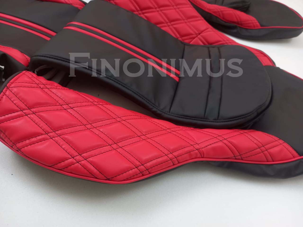 Best fit for C5 Corvette Sports seat cover Synthetic leather; Colour Black/Red - Custom Cover (Year 1997 to 2004)