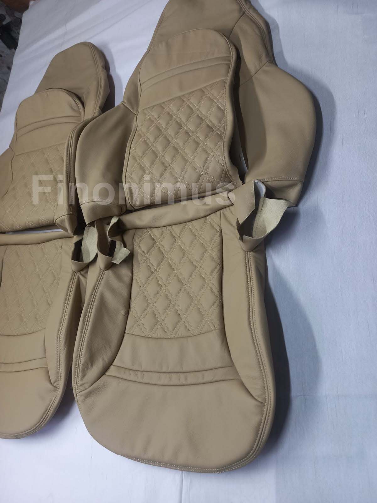 Perfect fit for C5 Corvette Sports custom seat cover Synthetic Leather ; Light Oak (Year 1997 to 2004)