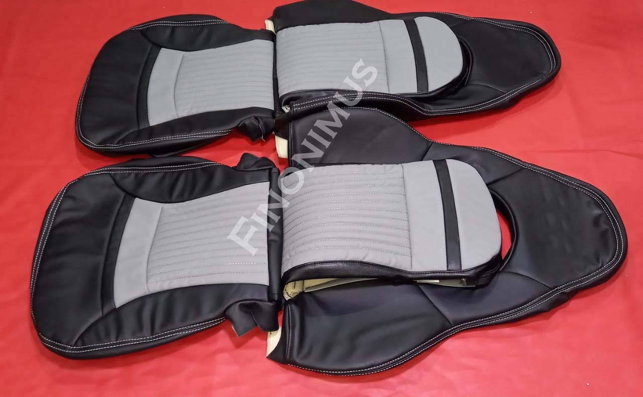Fit for C5 Corvette Sports seat cover Synthetic leather ; Gray / Black (Year 1997 to 2004)