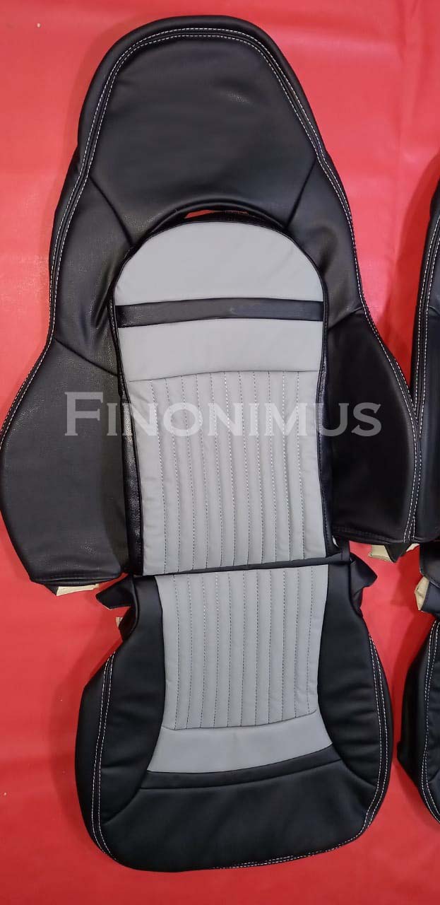 Fit for C5 Corvette Sports seat cover Synthetic leather ; Gray / Black (Year 1997 to 2004)
