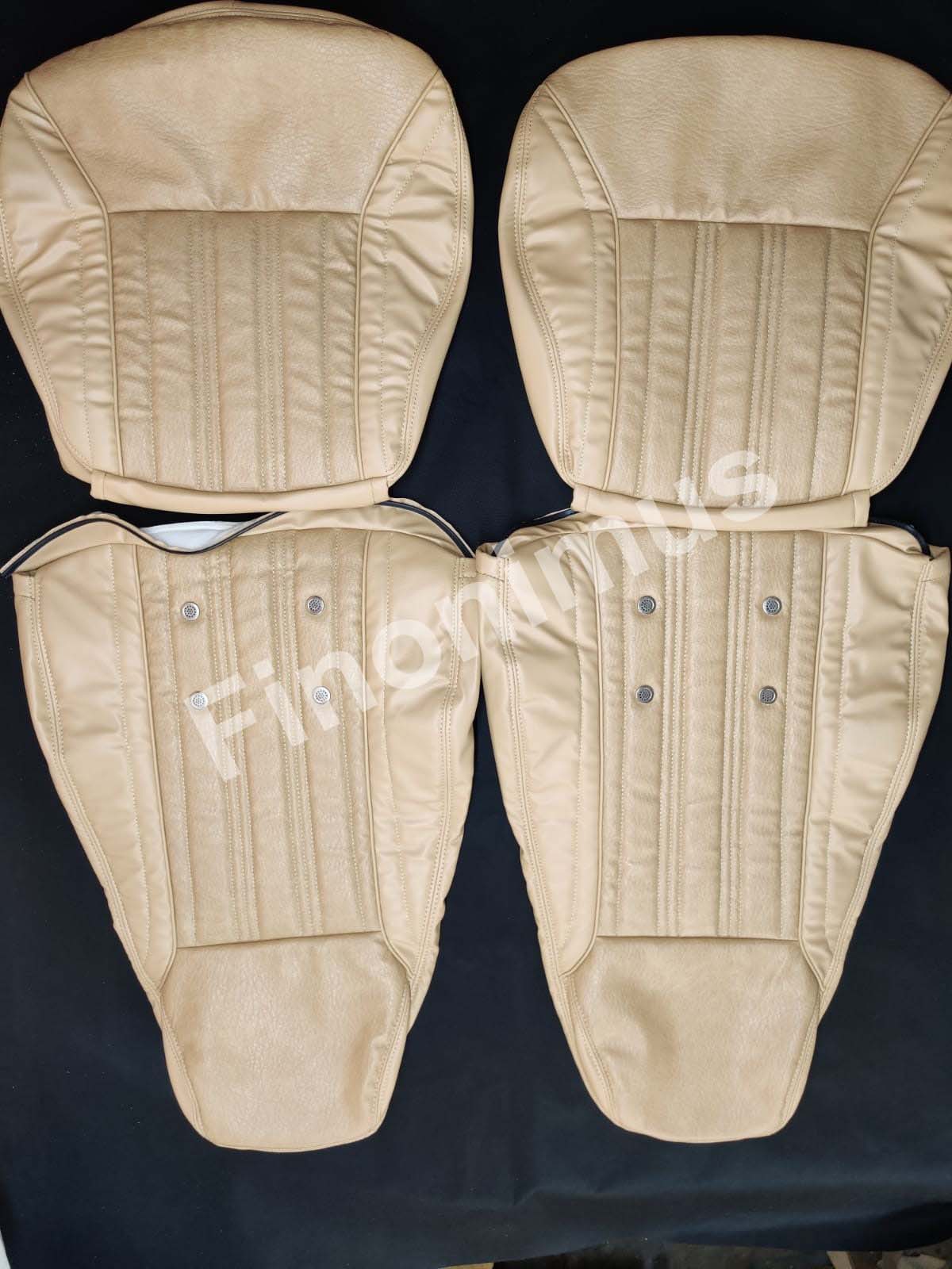 Datsun 240Z or 260Z or 280Z - (Year 1970 to 1978) - Synthetic Leather BEIGE - Seat Covers - Bubble Texture Like Original