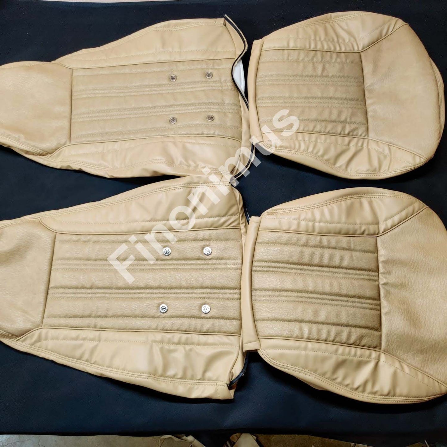 Datsun 240Z or 260Z or 280Z - (Year 1970 to 1978) - Synthetic Leather BEIGE - Seat Covers - Bubble Texture Like Original