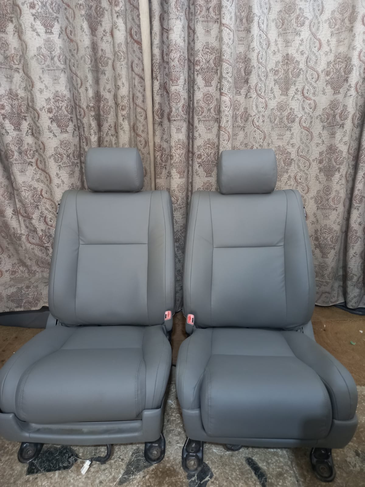 Toyota Tundra Synthetic Leather Seat Cover Gray (Year 2007 to 2013)