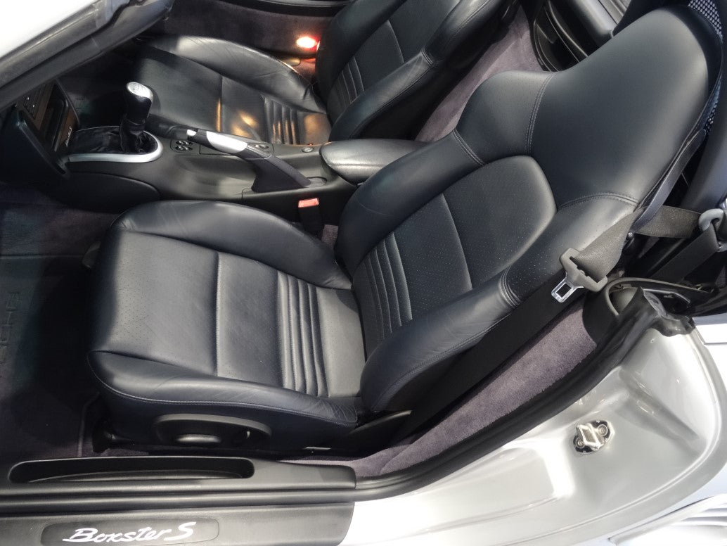 Best fit for Porsche 986 Boxster - Sports - Leather replacement Seat Cover BLACK (Year 1997 to 2004)