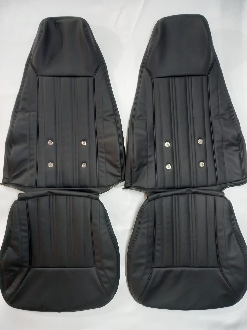 Datsun 240Z or 260Z or 280Z - (Year 1970 to 1978) - Synthetic Leather - Seat Covers Black - Vertical Stitching