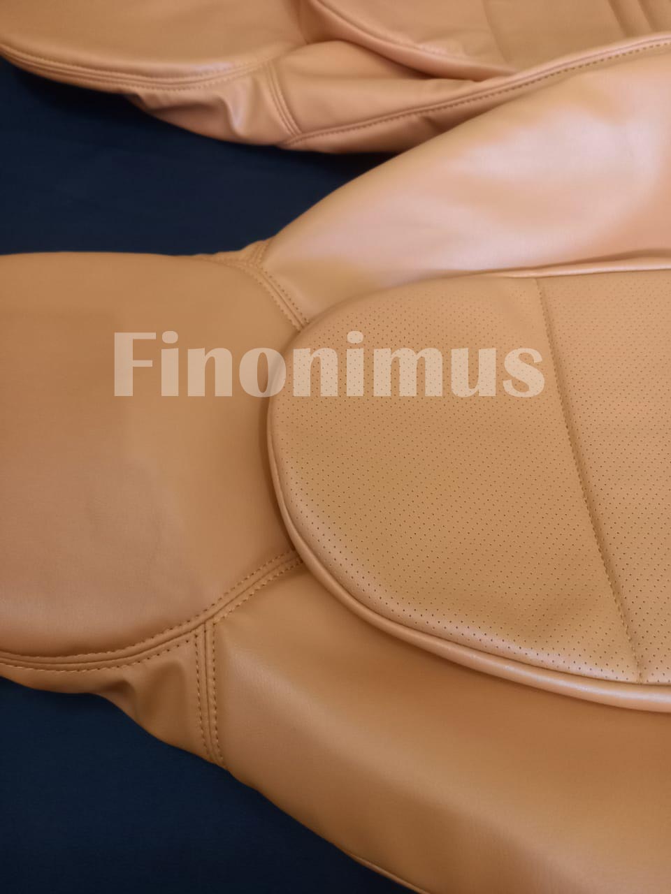 Fit for Porsche Boxster Standard - Synthetic Leather replacement Seat Cover (Year 1997 to 2004) Dark Beige