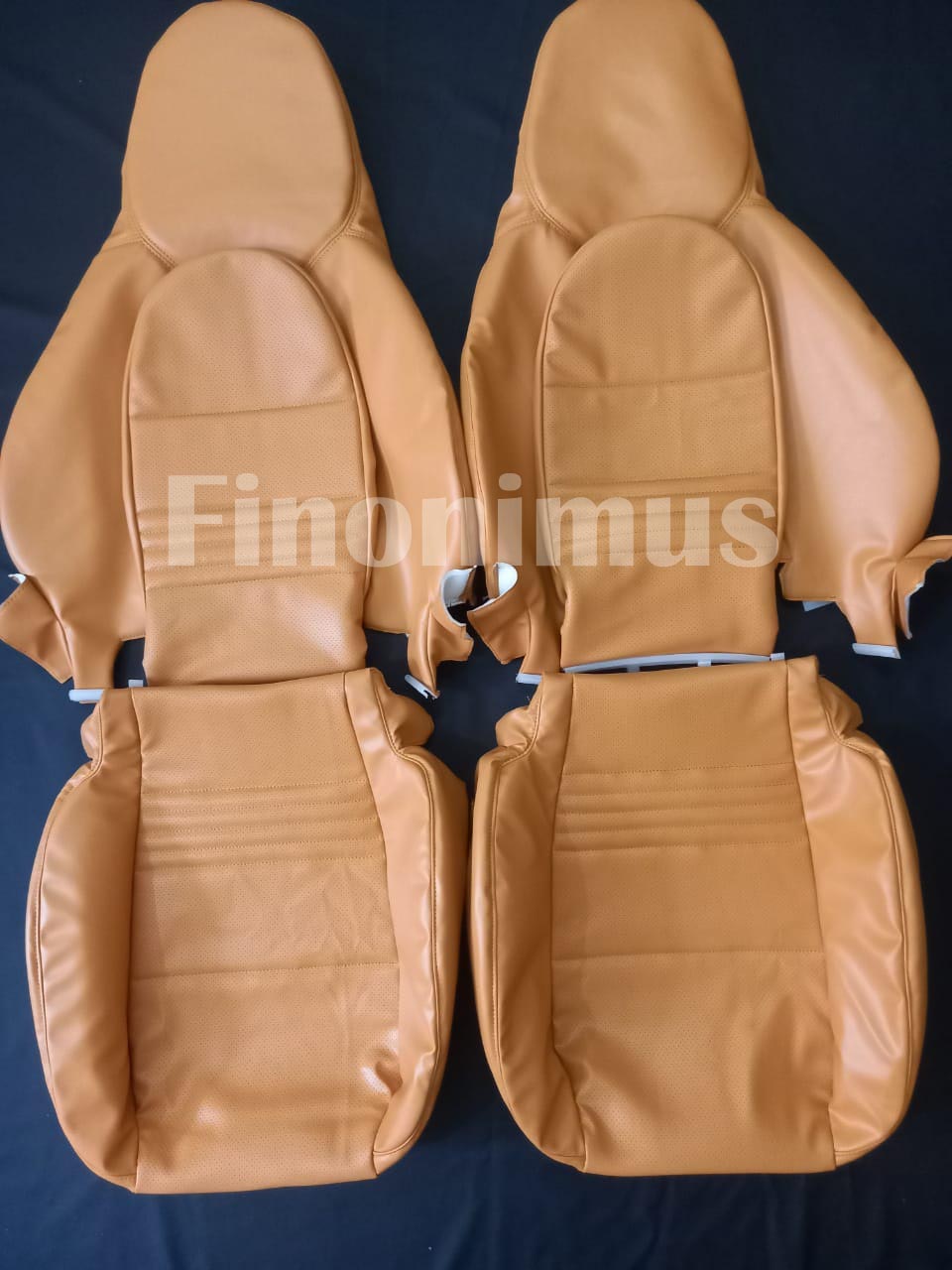 Fit for Porsche Boxster Standard - Synthetic Leather replacement Seat Cover (Year 1997 to 2004) Dark Beige