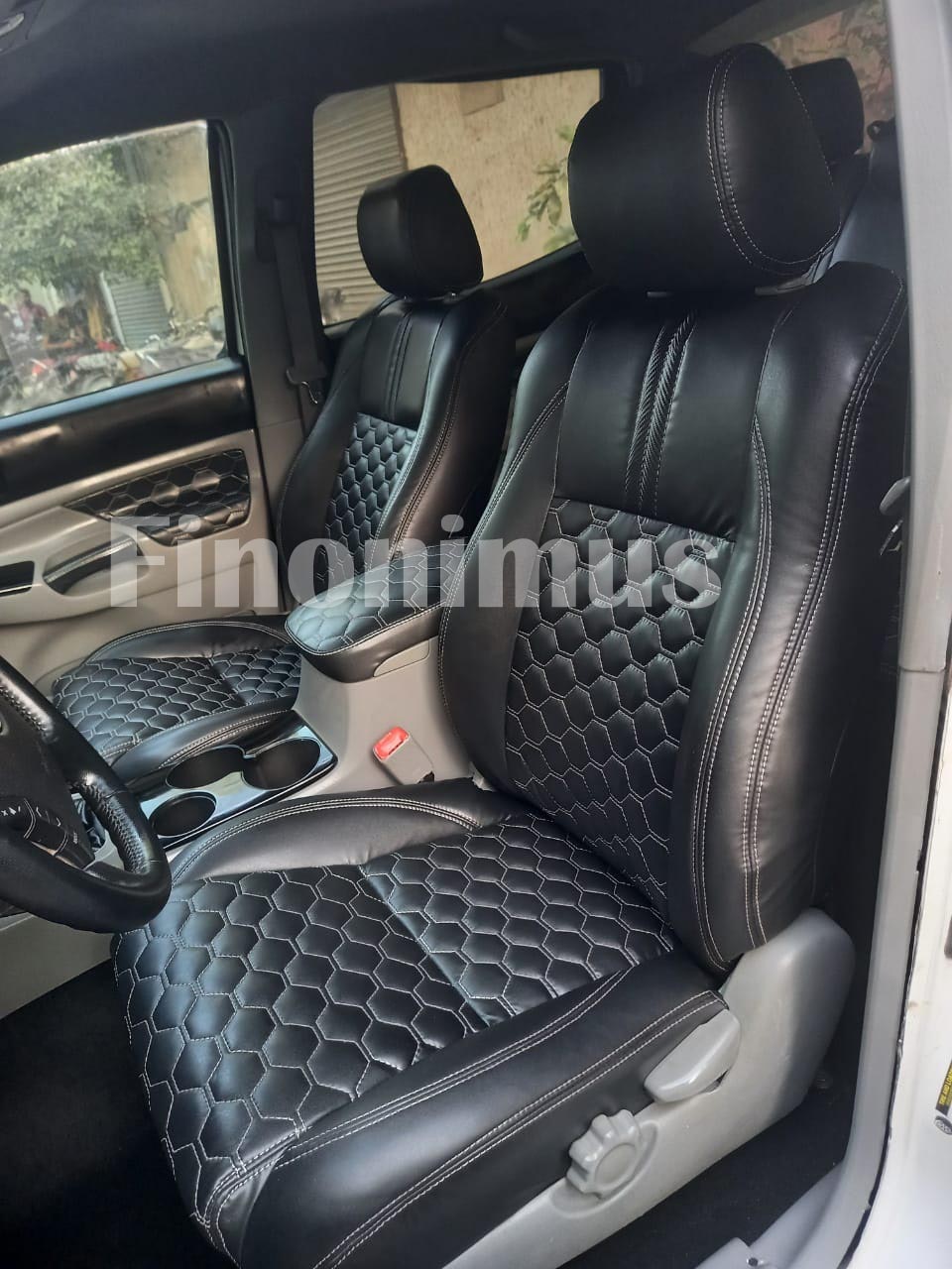 Toyota Tacoma (Year: 2005 to 2008) Genuine leather Full Set Seat Covers Black