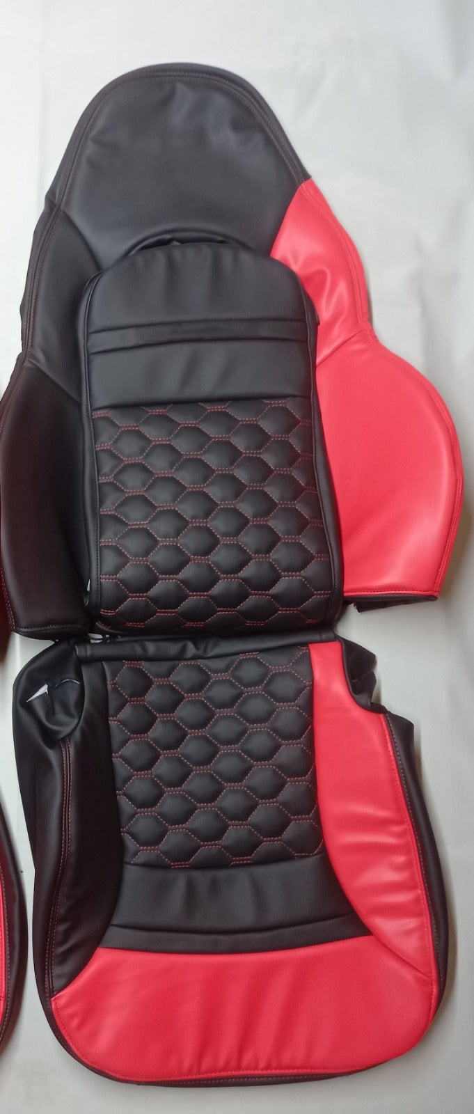 Fit for C5 Corvette Sports seat cover Synthetic leather; Colour Black/Red - Quilted (Year 1997 to 2004)