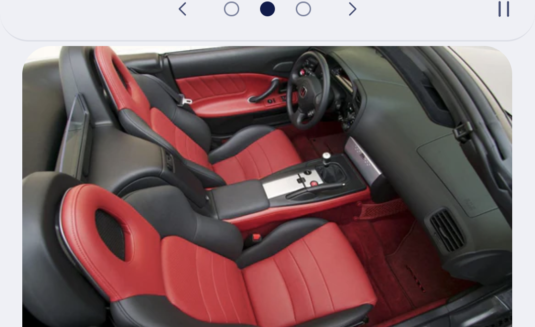 Honda S2000 - Housse de siège de rechange OEM en cuir synthétique (années 2000-2005) noir