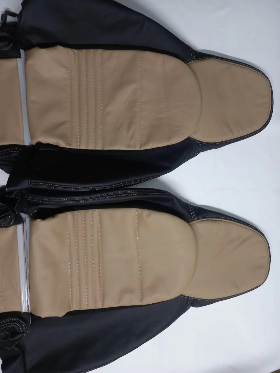 Fit for Porsche Boxster Standard Genuine Leather Seat Cover BLACK & OAK (1997 to 2004)