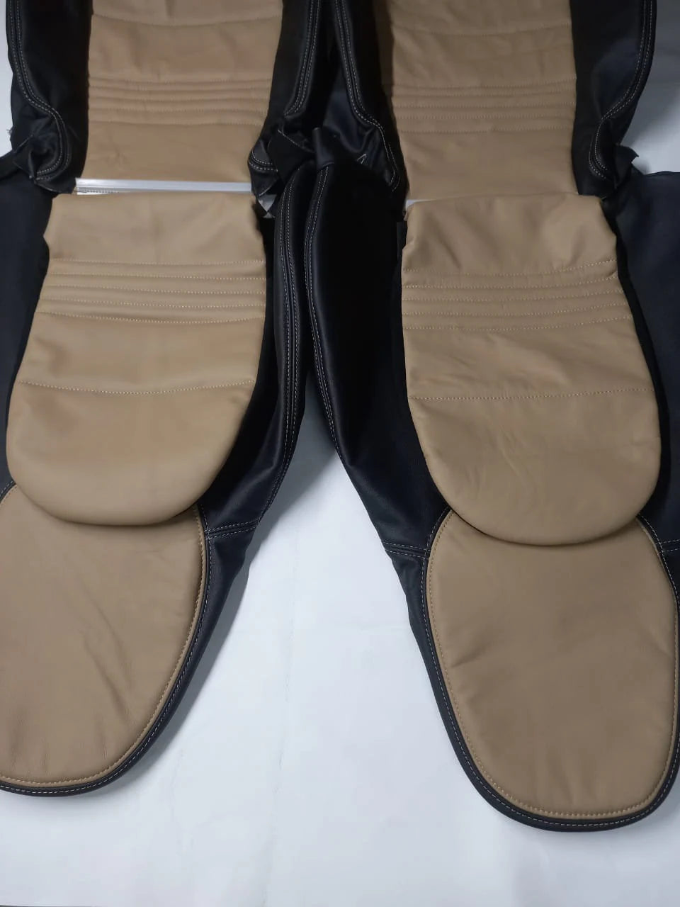 Fit for Porsche Boxster Standard Genuine Leather Seat Cover BLACK & OAK (1997 to 2004)