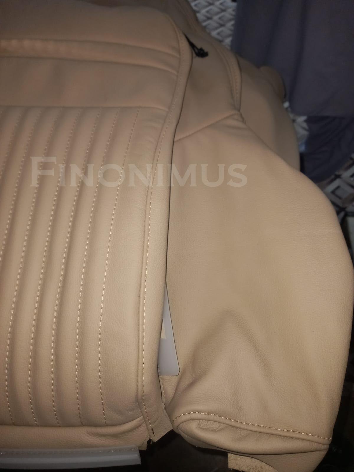Perfect fit for C5 Corvette Sports seat cover Genuine Leather ; Light Oak (Year 1997 to 2004)