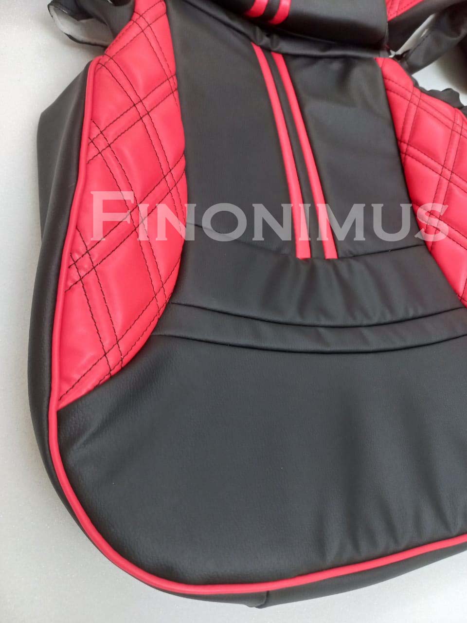 Best fit for C5 Corvette Sports seat cover Synthetic leather; Colour Black/Red - Custom Cover (Year 1997 to 2004)