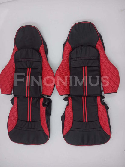 Best fit for C5 Corvette Sports seat cover Synthetic leather; Colour Black/Red - Custom Cover (Year 1997 to 2004)