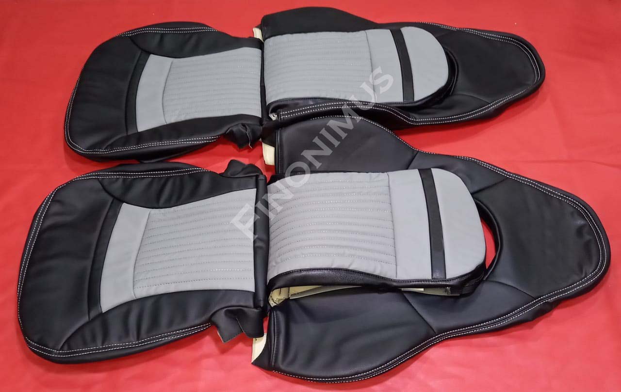 C5 Corvette Sports seat cover Synthetic leather ; Gray / Black (Year 1997 to 2004)