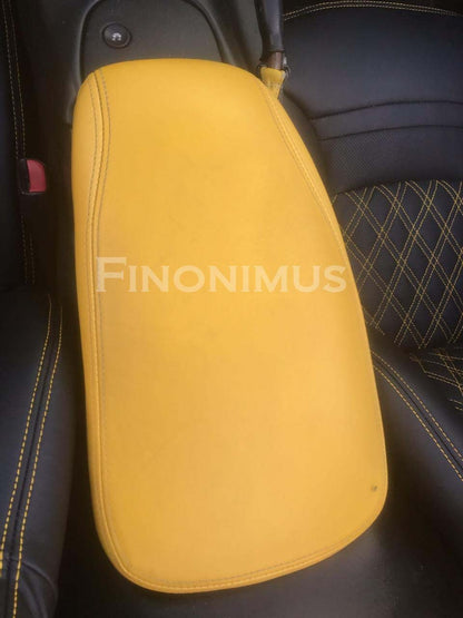 Best fit for Corvette C5 Sports (Year: 1997-2004) Synthetic Leather Custom Cover - Black with Yellow Stitching