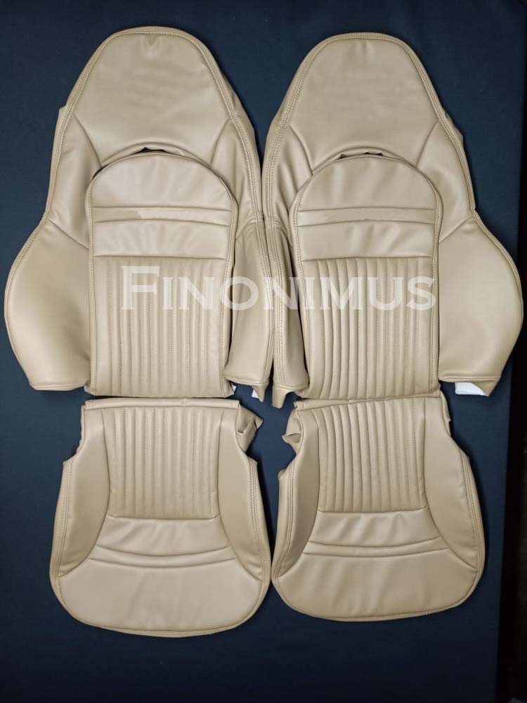C5 Corvette Sports seat cover Synthetic leather; Color Light Oak (Year 1997 to 2004)