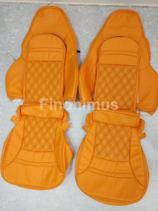 Corvette C5 Sports (Year: 1997-2004) Synthetic Leather Custom Cover - Color: Orange