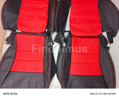 Ajustement parfait pour Corvette C6 Sports 2005-2011 – Housse de siège de rechange en cuir synthétique – Noir/chêne