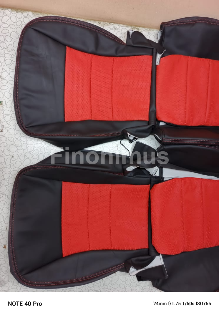 Ajustement parfait pour Corvette C6 Sports 2005-2011 – Housse de siège de rechange en cuir synthétique – Noir/chêne