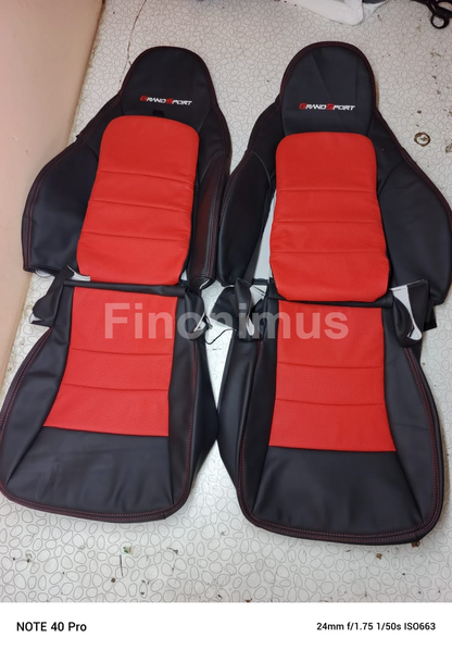 Ajustement parfait pour Corvette C6 Sports 2005-2011 – Housse de siège de rechange en cuir synthétique – Noir/chêne