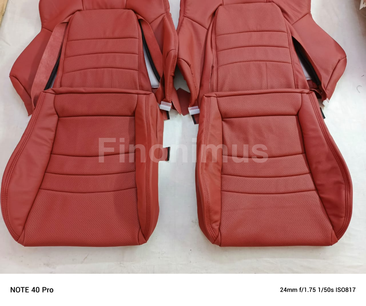Housse de siège de remplacement d'origine en similicuir rouge, parfaitement adaptée à la Honda S2000 (années 2000-2005).
