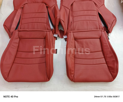 Housse de siège de remplacement d'origine en similicuir rouge, parfaitement adaptée à la Honda S2000 (années 2000-2005).