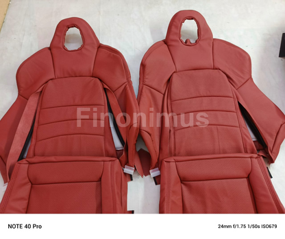 Housse de siège de remplacement d'origine en similicuir rouge, parfaitement adaptée à la Honda S2000 (années 2000-2005).