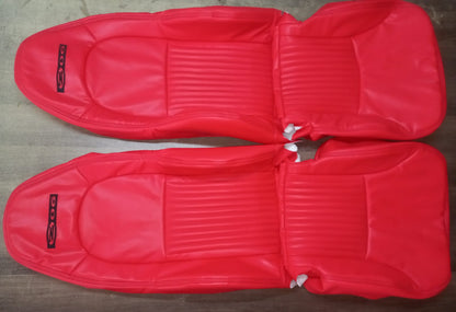 Housse de siège en cuir synthétique Corvette C5 - Z06 (années 1997 à 2004) Rouge Torche