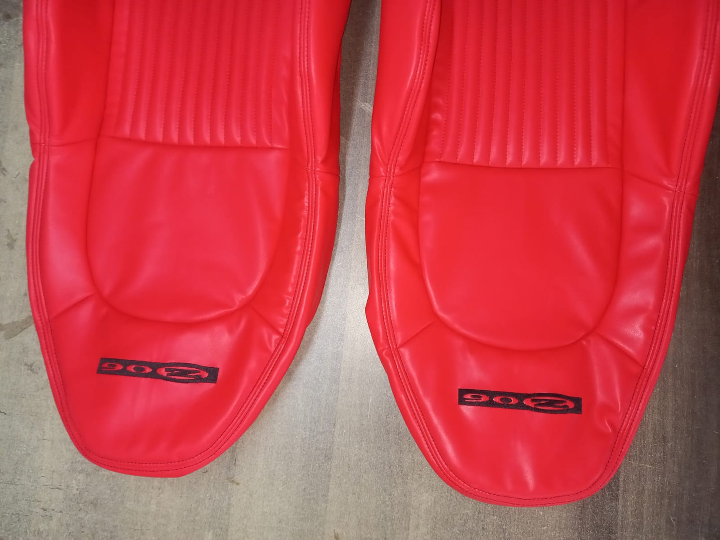 Corvette C5 - Z06 Synthetic Leather Seat Cover (Year 1997 to 2004) Torch Red