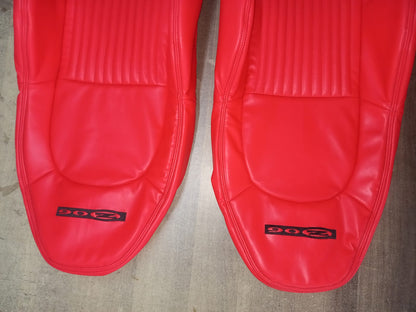 Corvette C5 - Z06 Synthetic Leather Seat Cover (Year 1997 to 2004) Torch Red