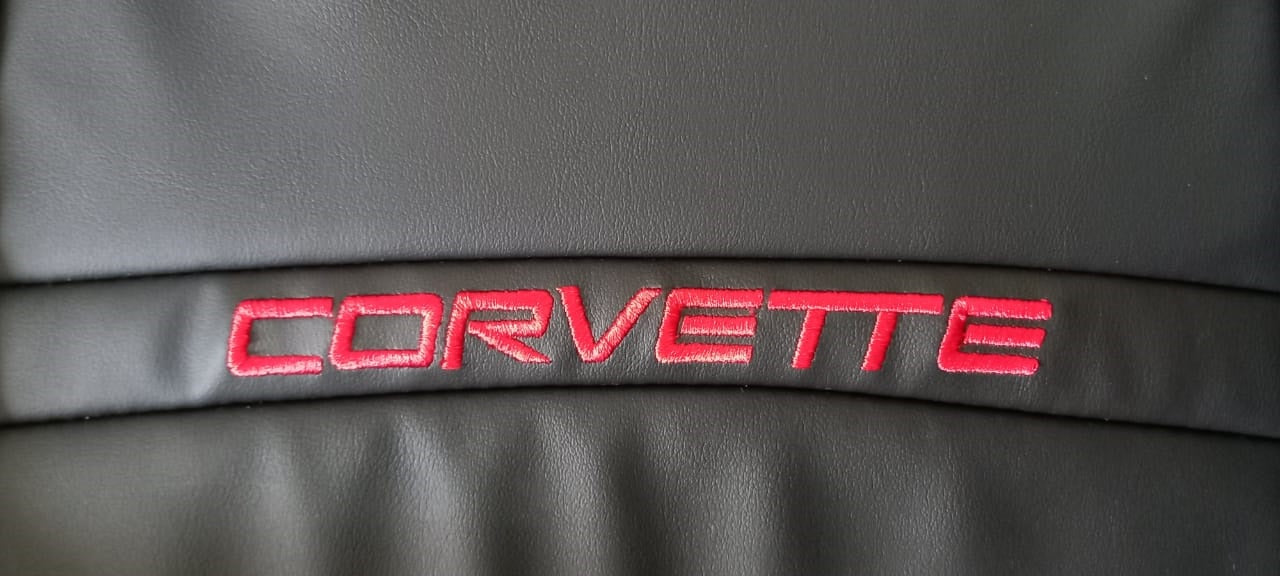 C5 Corvette Housse de siège standard Cuir synthétique ; Noir (année 1997 à 2004)