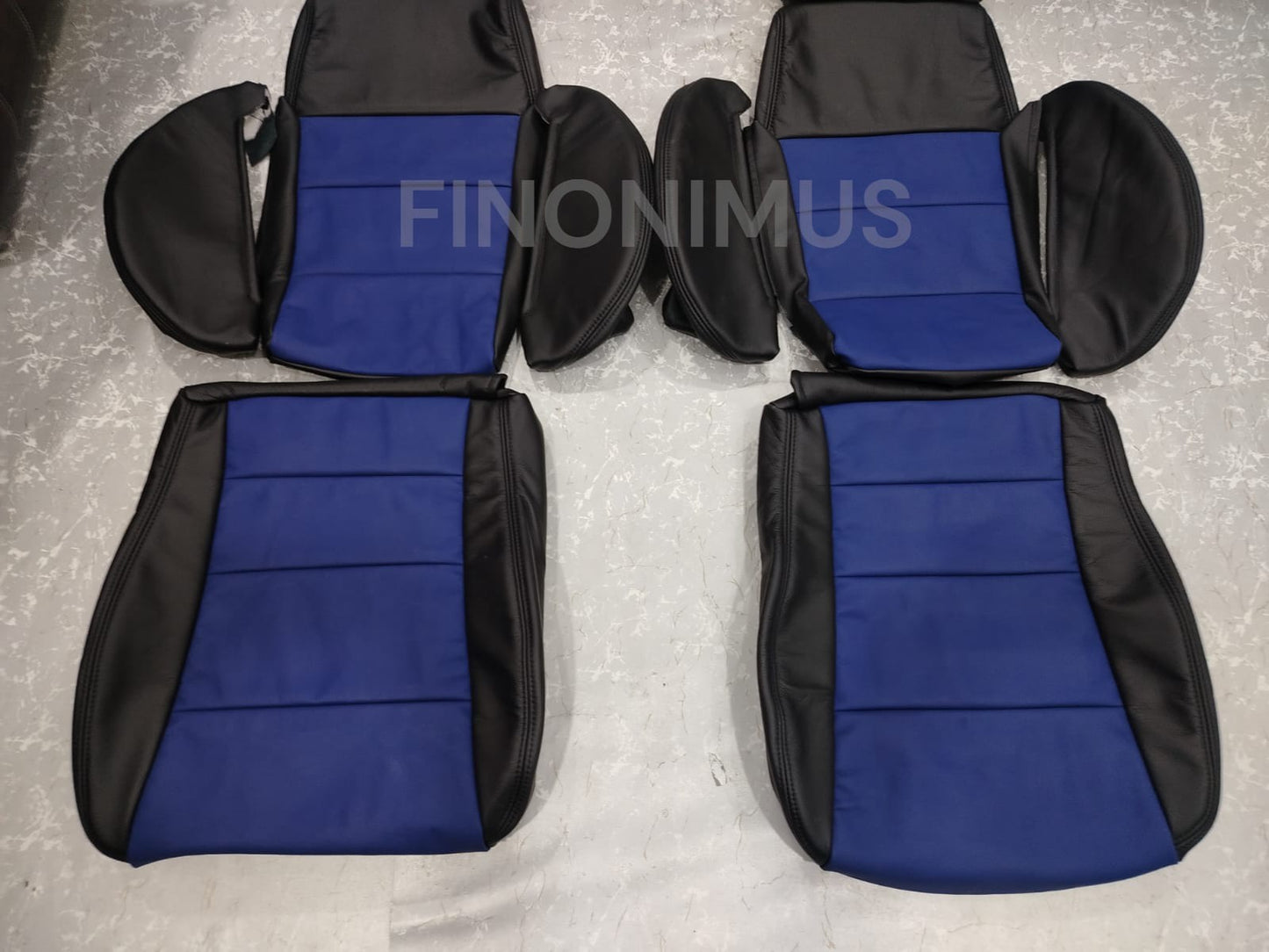 Best fit for Nissan 300ZX / Z31 (Year: 1984 - 1989) Replacement Seat Cover -  Color: Black / Blue