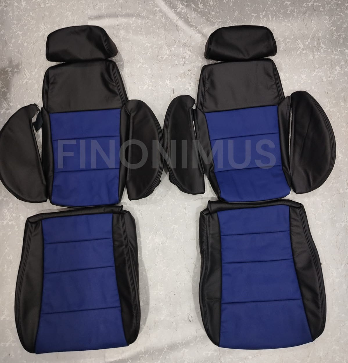 Best fit for Nissan 300ZX / Z31 (Year: 1984 - 1989) Replacement Seat Cover -  Color: Black / Blue