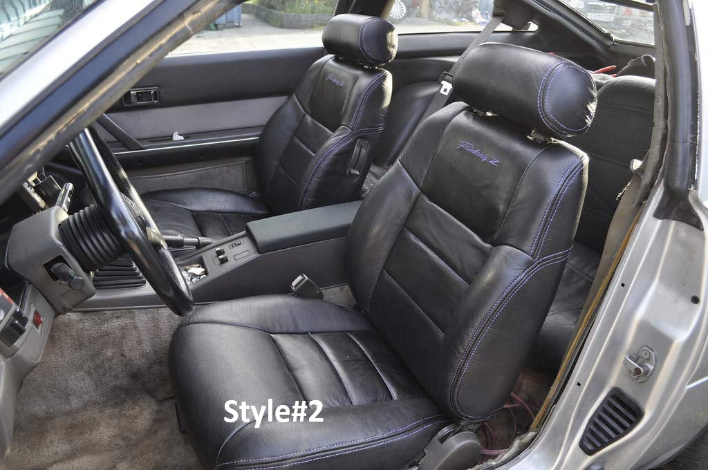 Best fit for Nissan 300ZX / Z31 (Year: 1984 - 1989) Replacement Seat Cover -  Color: Black / Blue