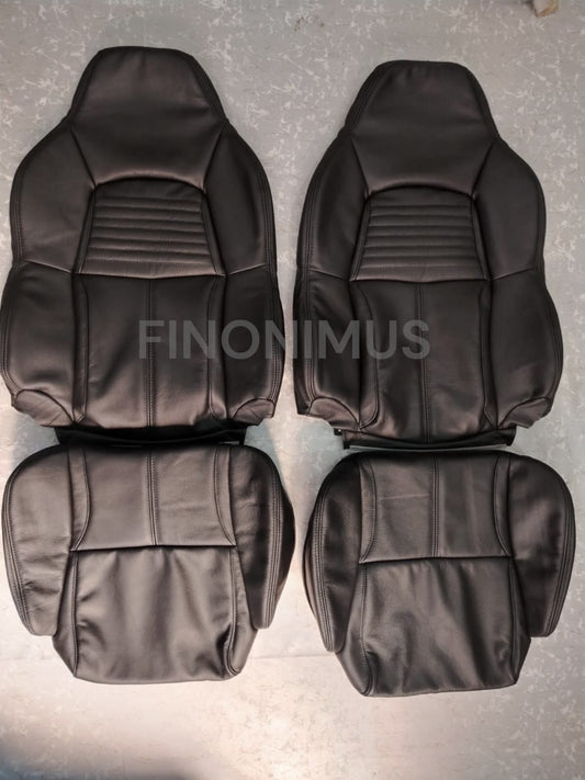 C5 Corvette Housse de siège standard Cuir synthétique ; Noir (année 1997 à 2004)