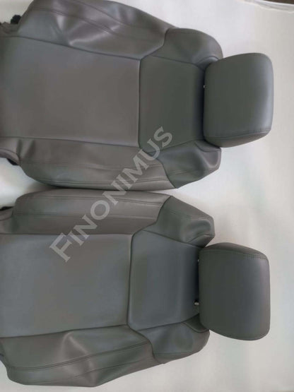 Housse de siège en cuir synthétique Toyota Tundra gris foncé (année 2014 à 2021) 